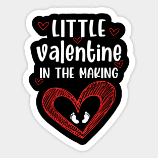 valentines day - little valentine in the making Sticker